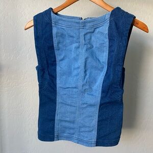 Blue Denim Sleeveless Top Anthropologie/Pilcro